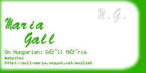 maria gall business card